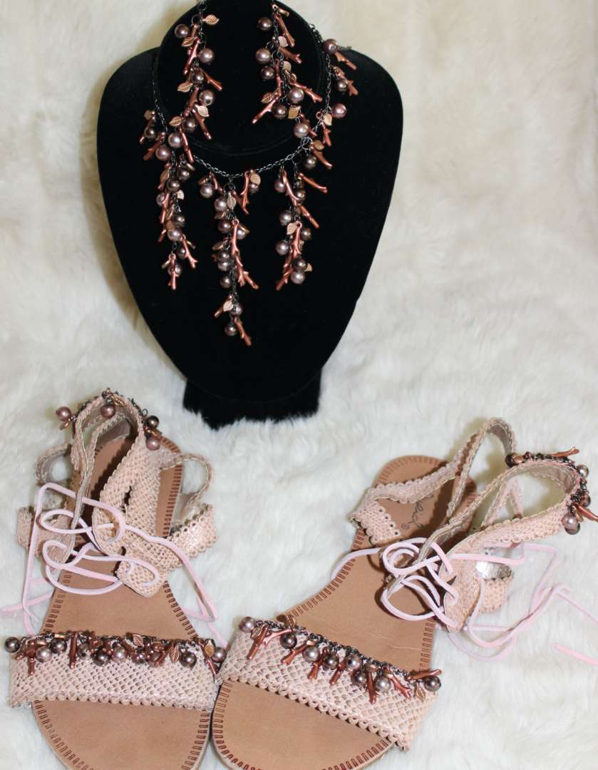 #14 Necklace _ Sandal Set